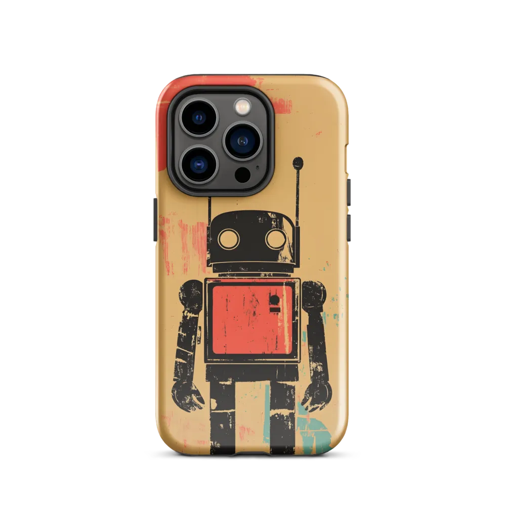 The Retro Robot | Phone Case |  14 Pro | Tough Case | Glossy