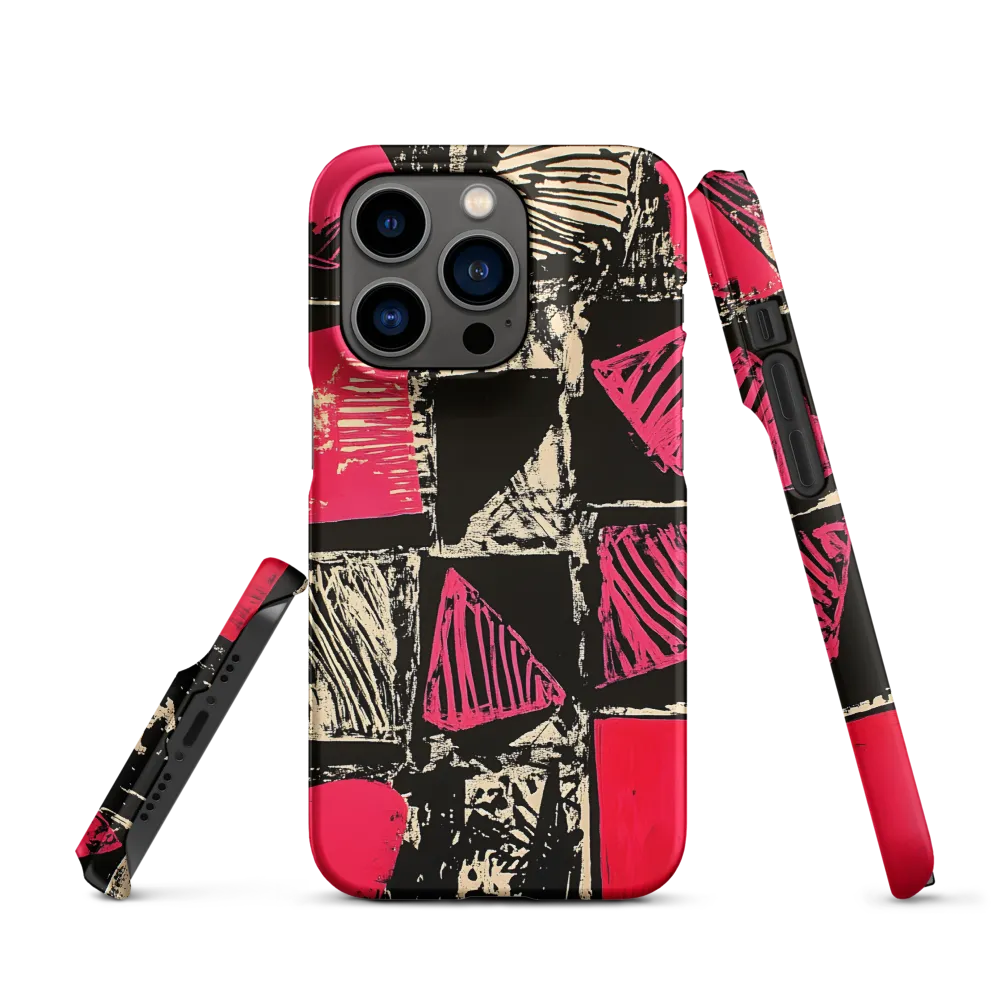 Geometric Symphony in Pink and Black