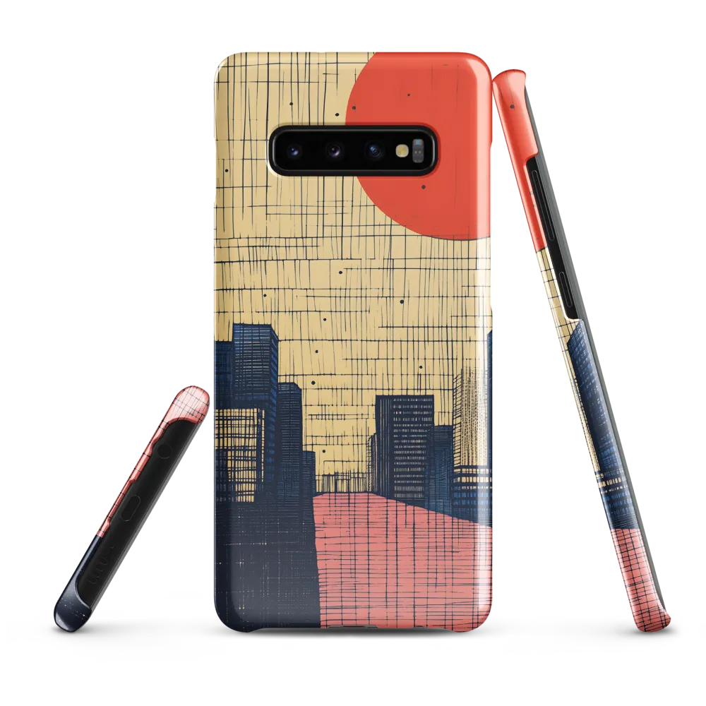 Urban Echoes: A Minimalist Cityscape | Phone Case |  S10 Plus | Snap Case | Glossy