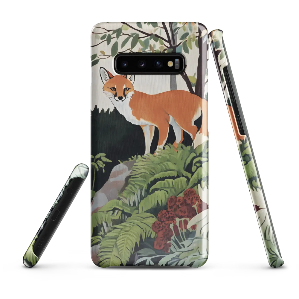 Whispers of the Forest: An Illustrated Fox | Phone Case |  S10 Plus | Snap Case | Glossy