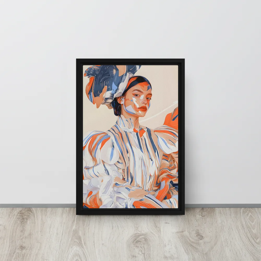 Vibrant Elegance | Canvas with Black Frame | 12″×18″