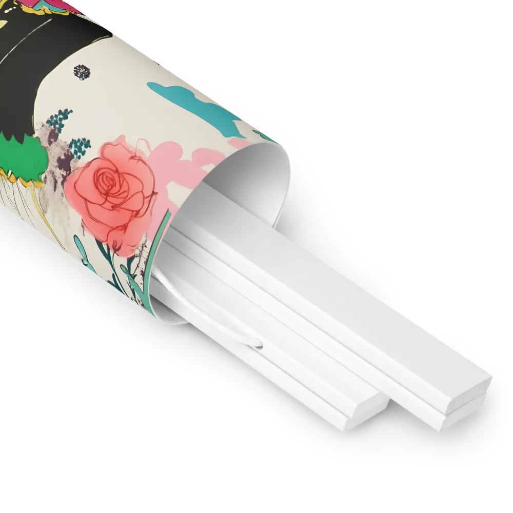 Whimsical Garden Reverie | Poster With White Wood Hanger | 10″×10″