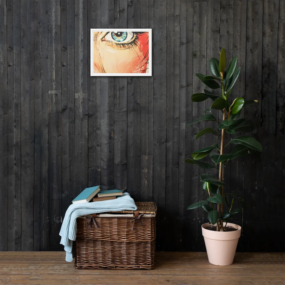 Gaze of Emotion | Canvas with White Frame | 12″×16″