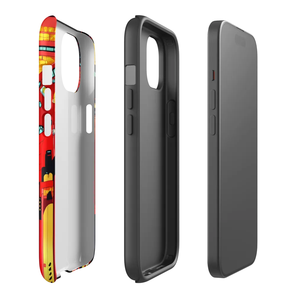 Neon Dreams: A Cyberpunk Cityscape | Phone Case |  15 | Tough Case | Matte
