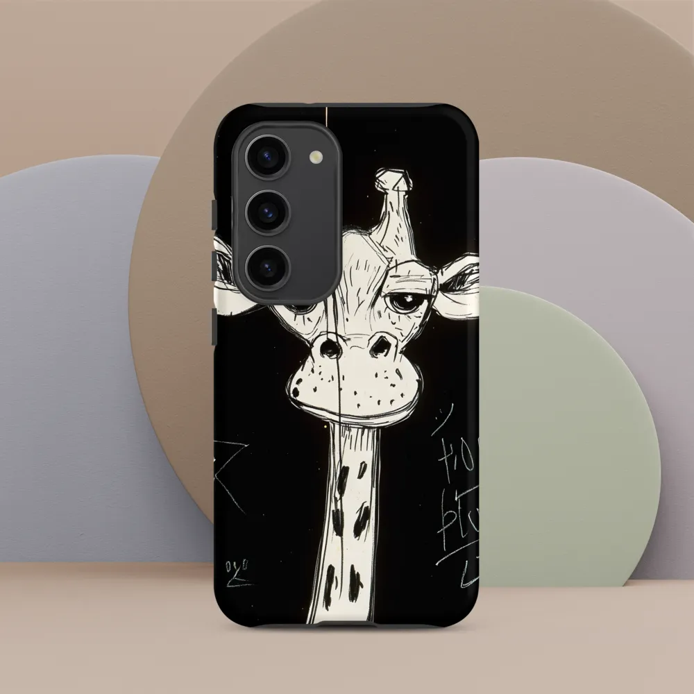 Whimsical Giraffe in Ink