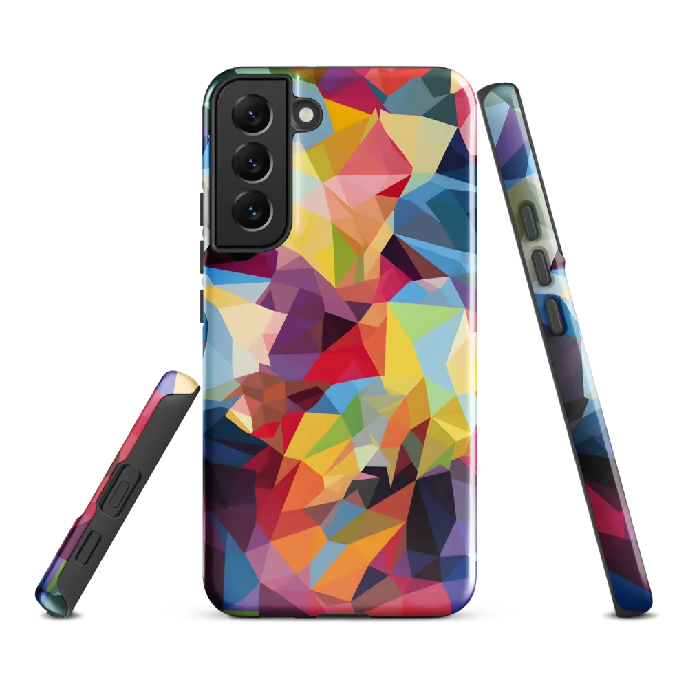 Playful Geometry: The Bear's Face | Phone Case |  S22 Plus | Tough Case | Glossy