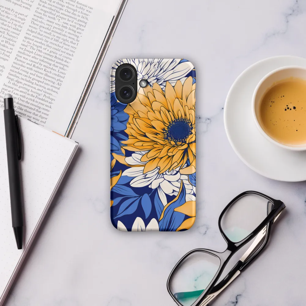 Floral Harmony in Blue and Yellow
