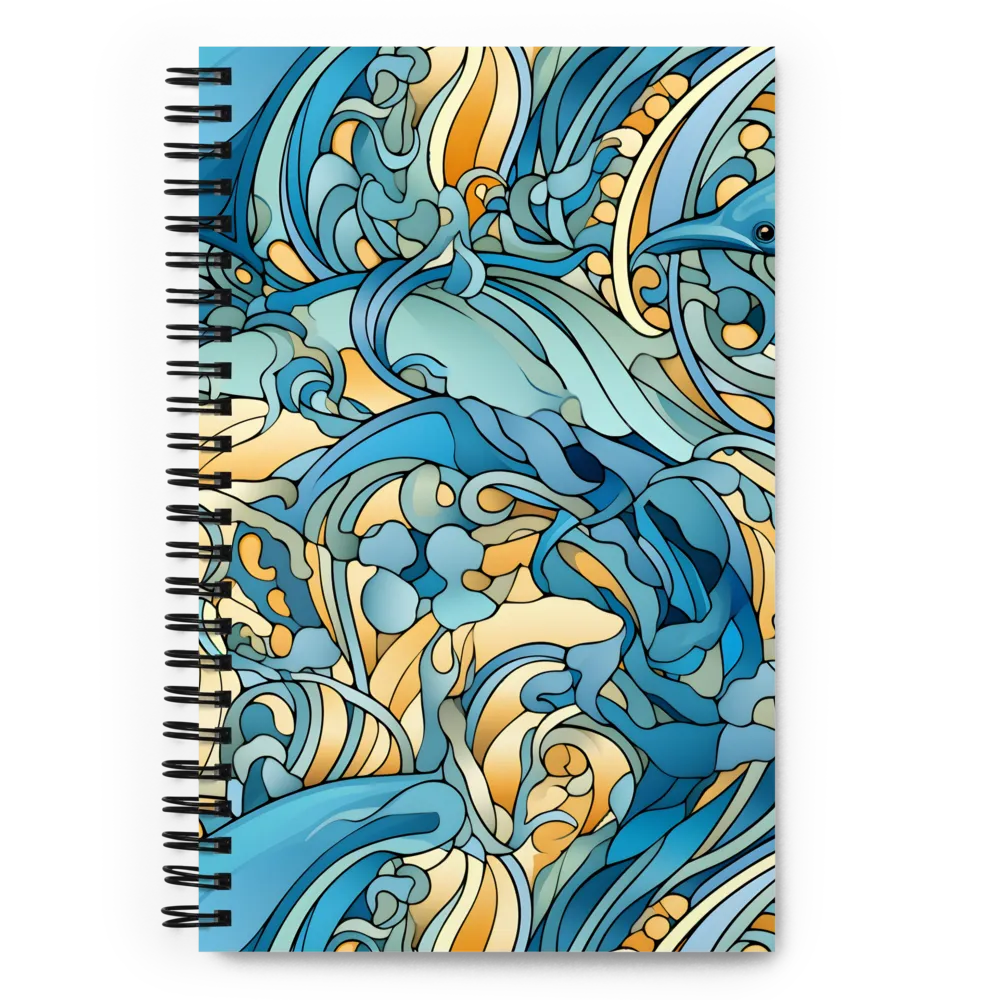 Dancing Waves of the Ocean | Spiral Notebook