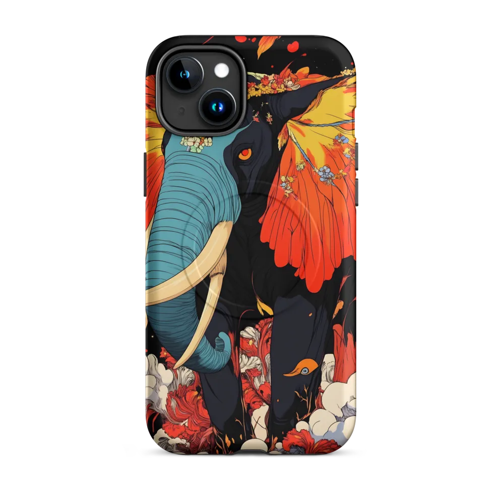 Majesty of the Floral Elephant | Phone Case |  15 Plus | MagSafe® Tough Case | Matte