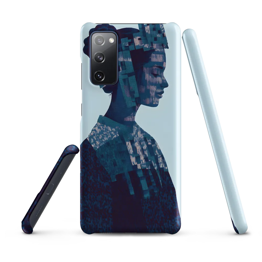 Digital Portrait in Abstract Blue