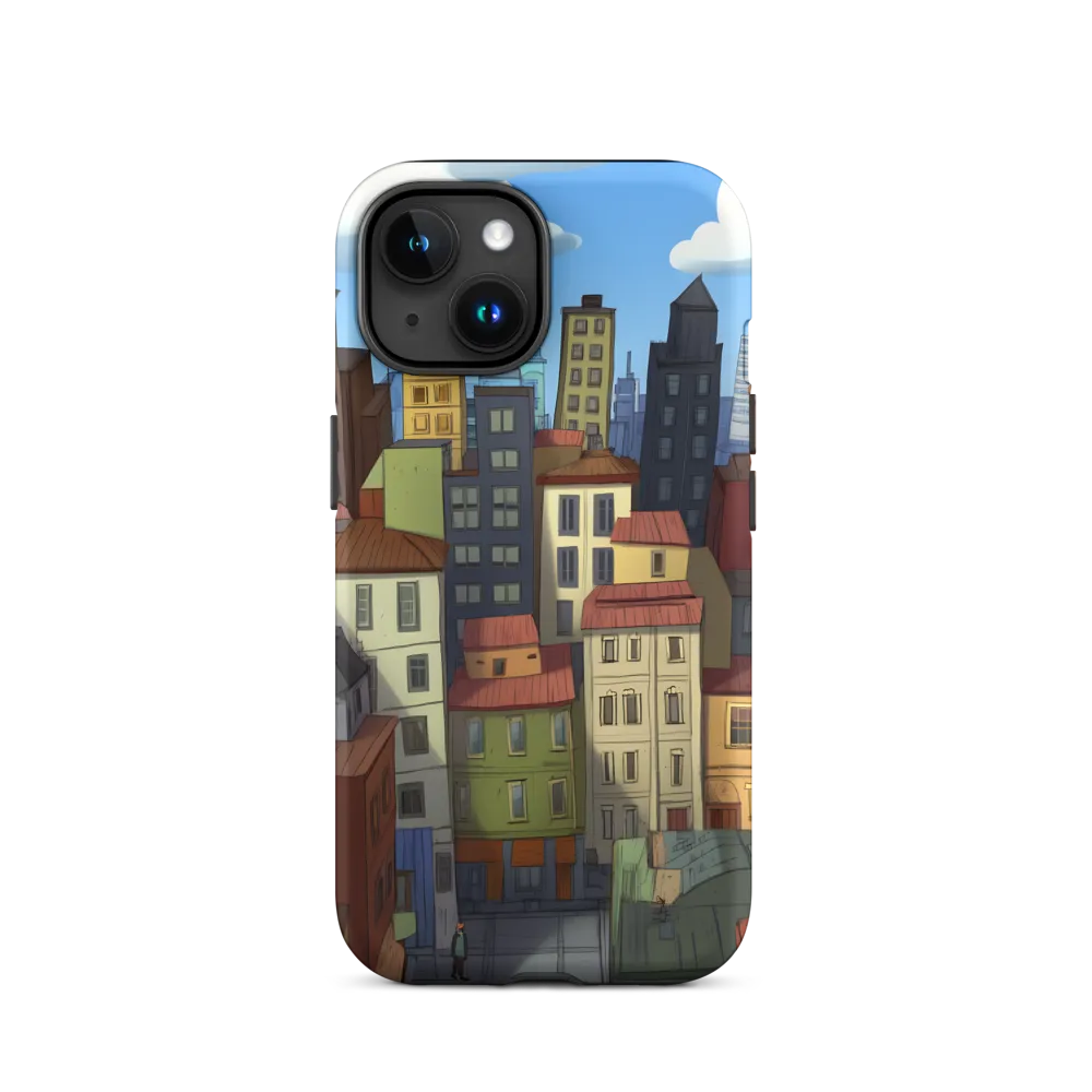 Urban Symphony: A Colorful Cityscape | Phone Case |  15 | Tough Case | Matte