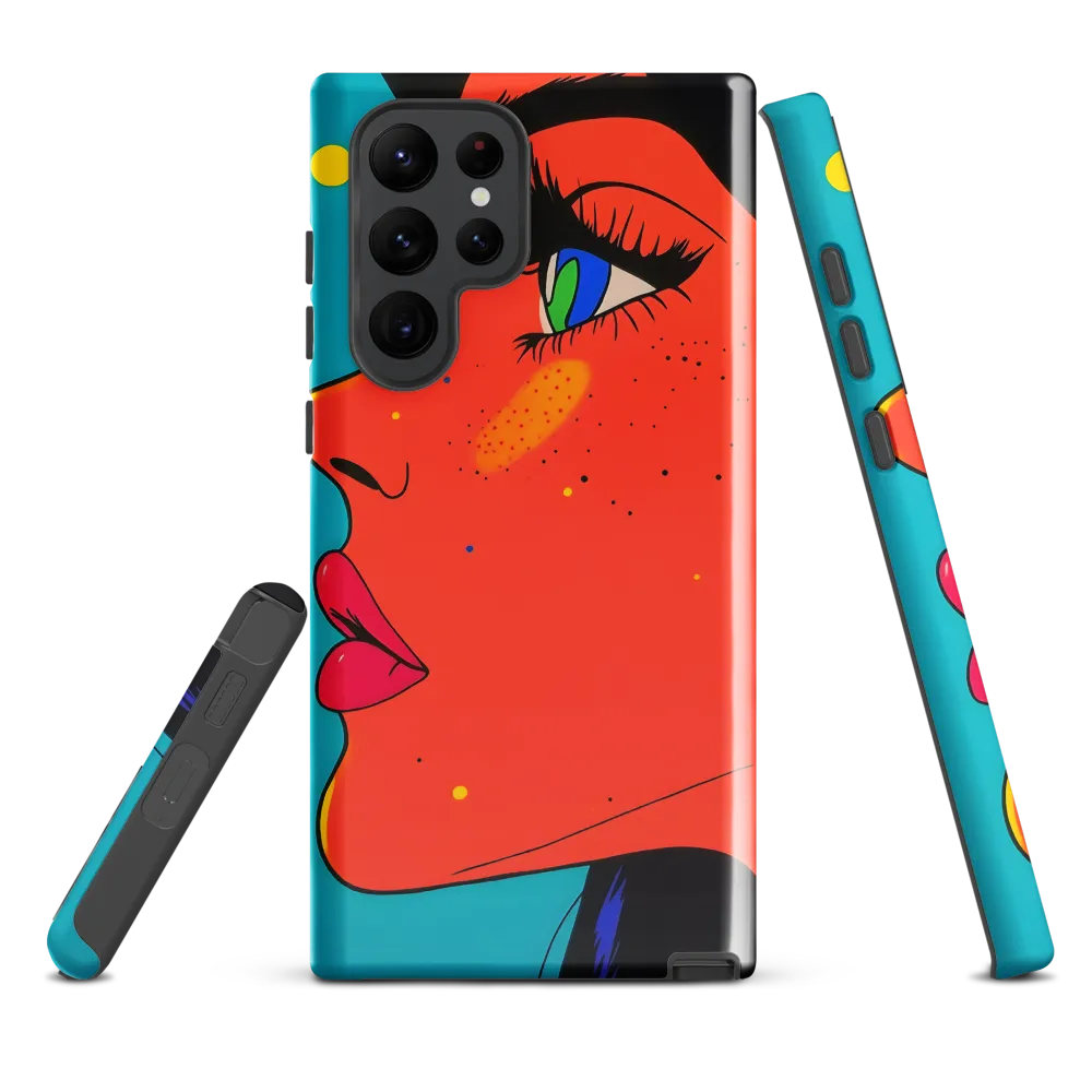 Vibrant Feminine Profile in Pop Art