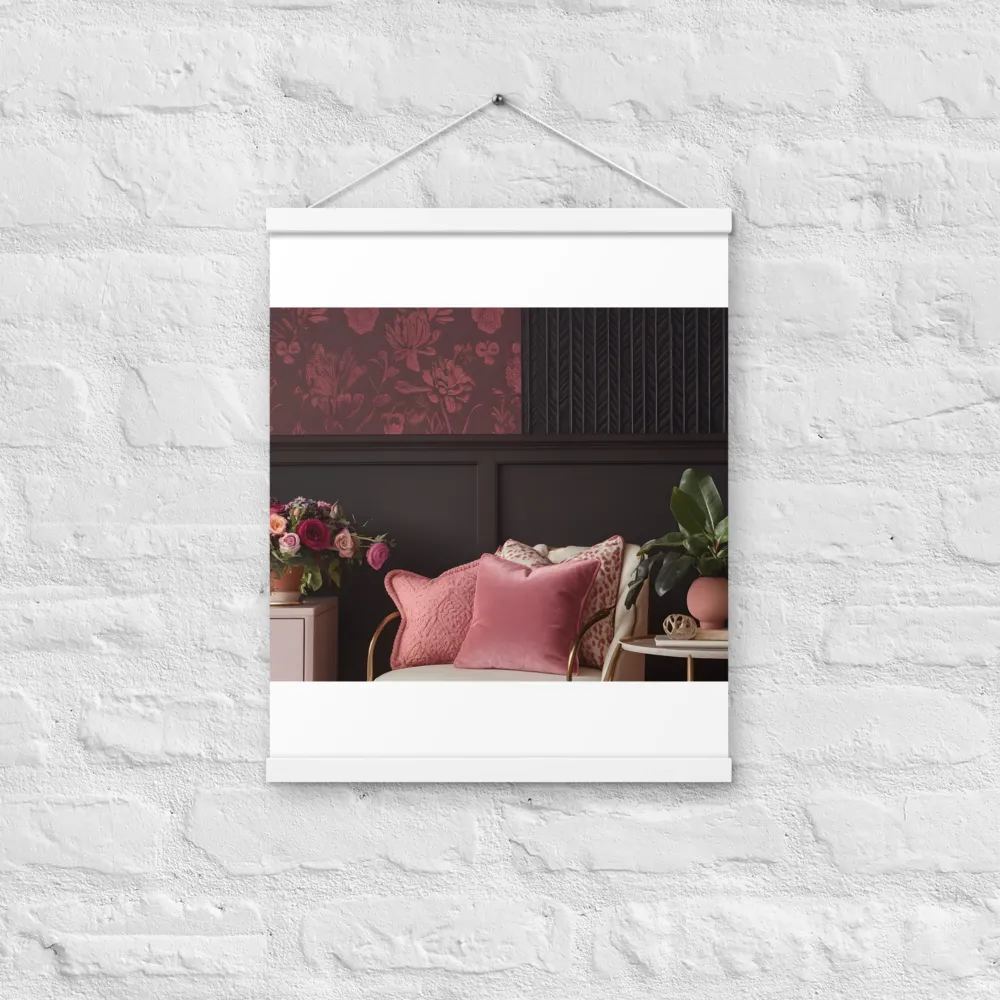 Elegance in Contrast: A Modern Interior Design | Poster With White Wood Hanger | 16″×20″