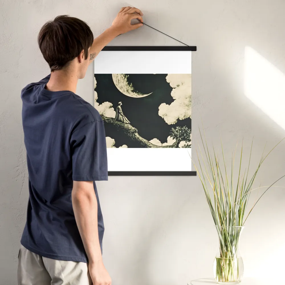Whispers of the Moon | Poster With Black Wood Hanger | 18″×24″