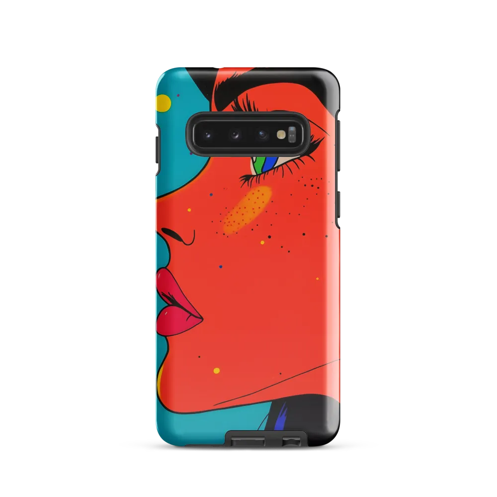 Vibrant Feminine Profile in Pop Art