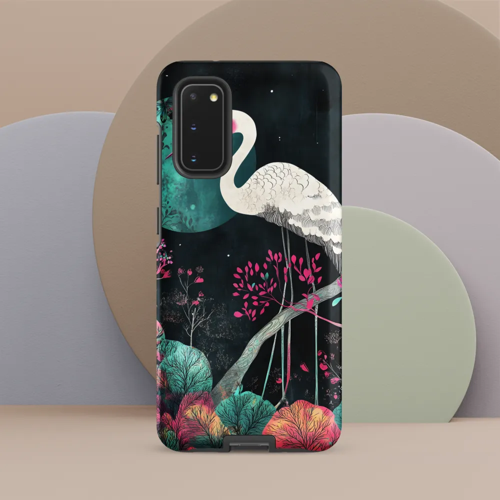 Ethereal Presence: Heron in a Floral Dreamscape