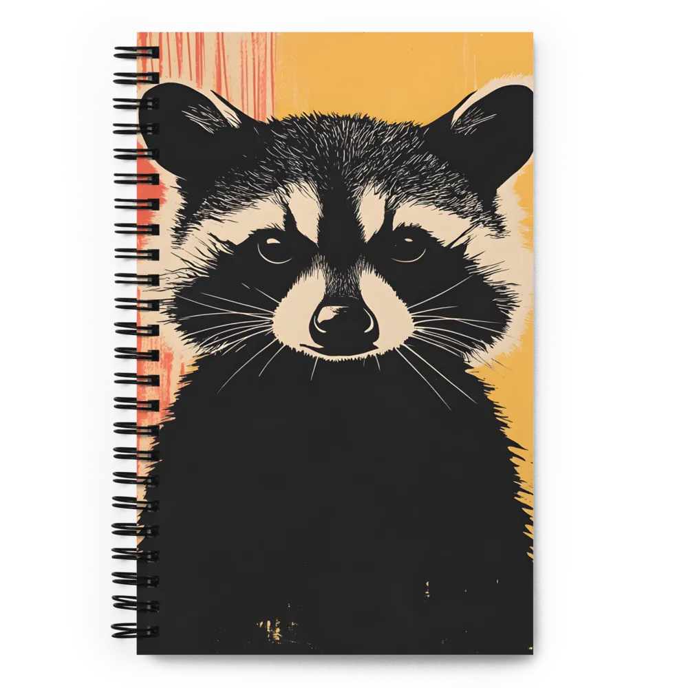 Whimsical Raccoon Portrait | Spiral Notebook