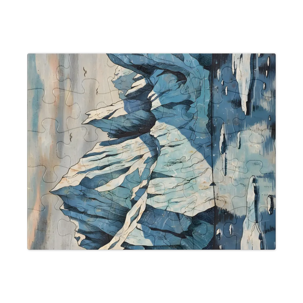 Glacial Peaks 
 Jigsaw Puzzle in Tin Box