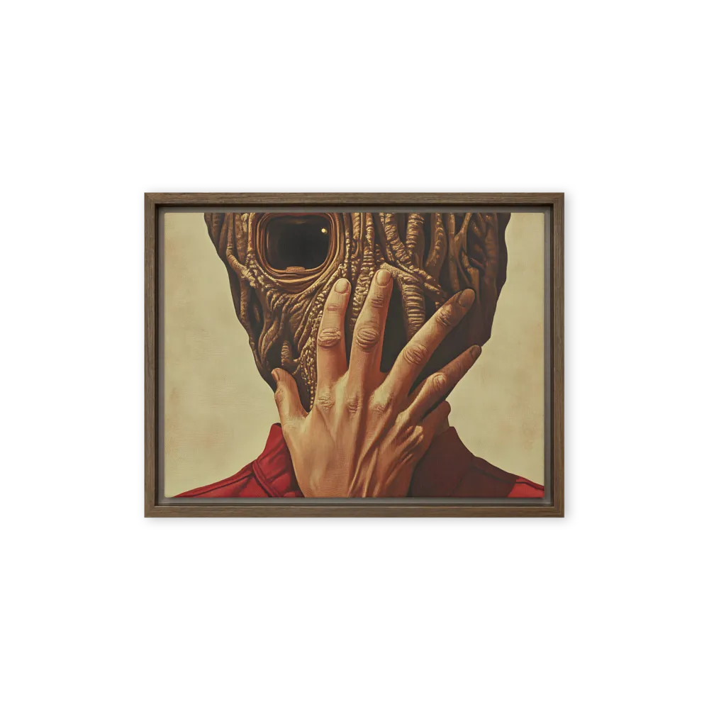 The Mask of Roots | Canvas with Brown Frame | 12″×16″