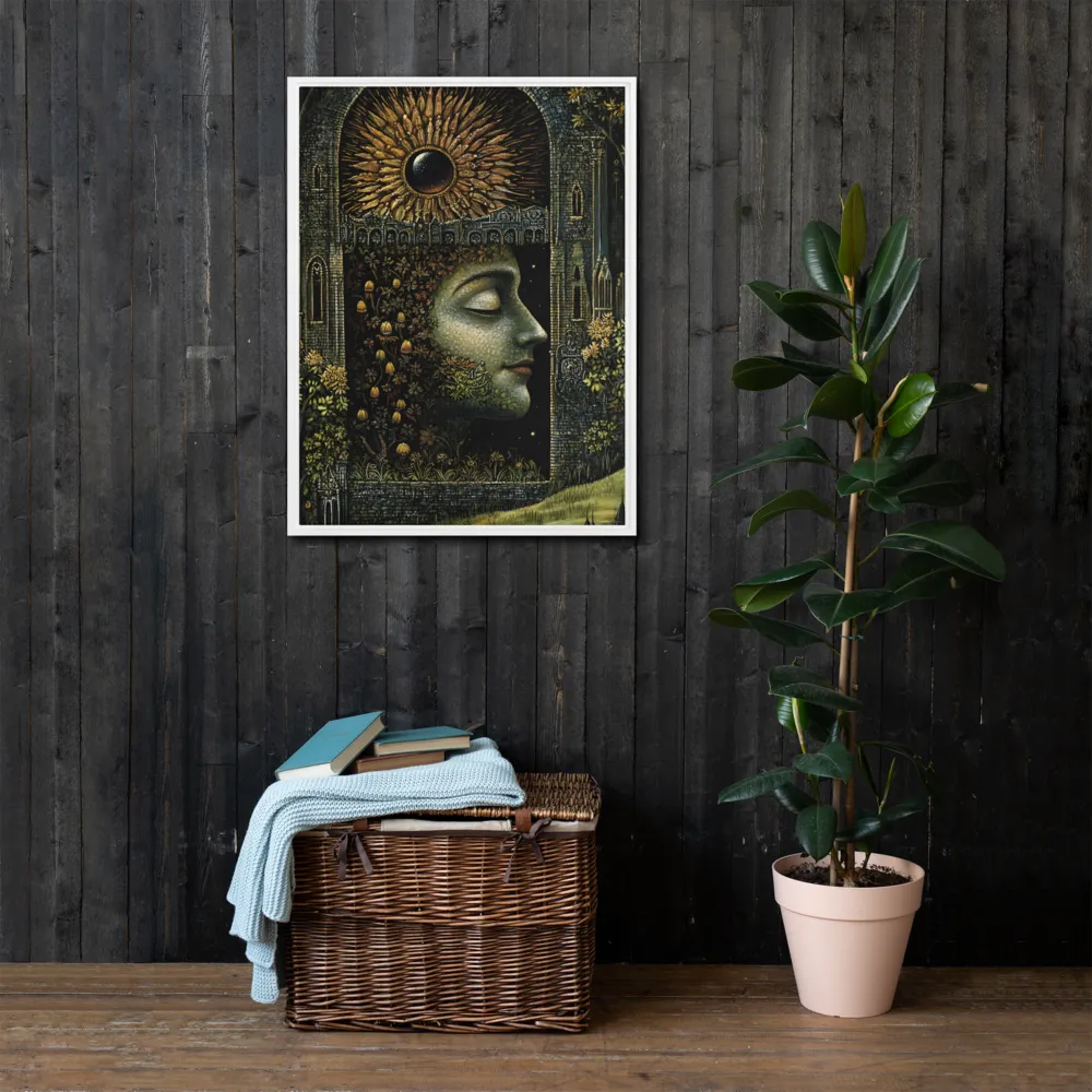 Nature’s Embrace: The Infinite Connection | Canvas with White Frame | 24″×32″