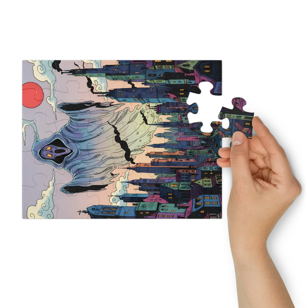 Phantom Over City 
 Jigsaw Puzzle in Tin Box