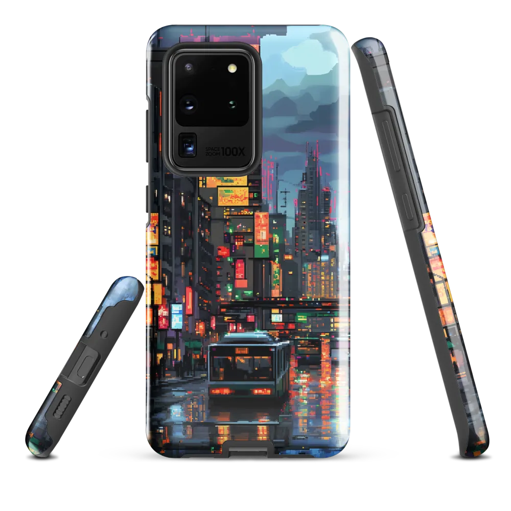 Neon Dreams: A Pixelated Urban Night