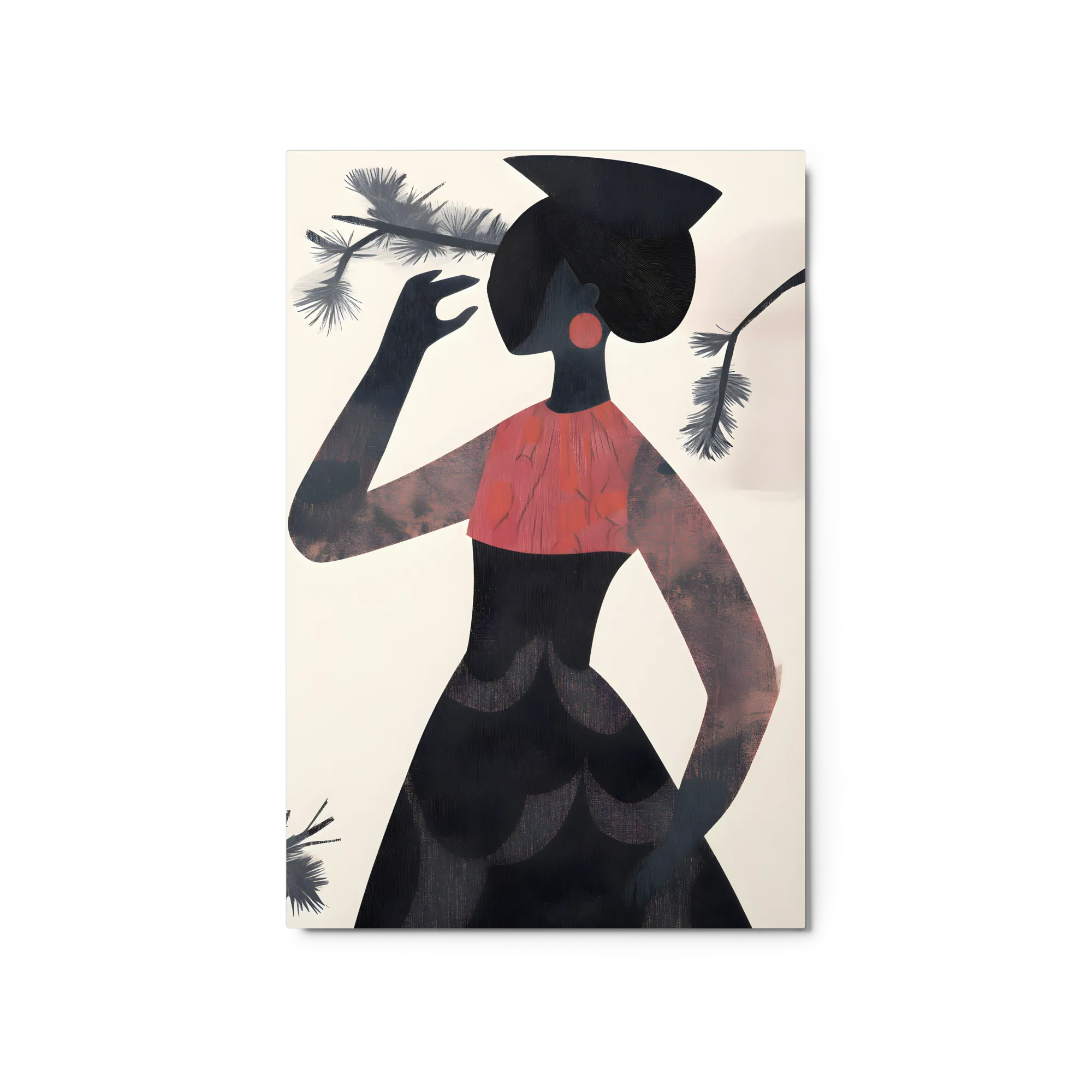 Pine Branch Silhouette