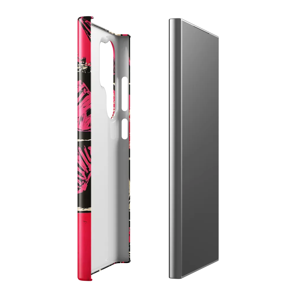 Geometric Symphony in Pink and Black