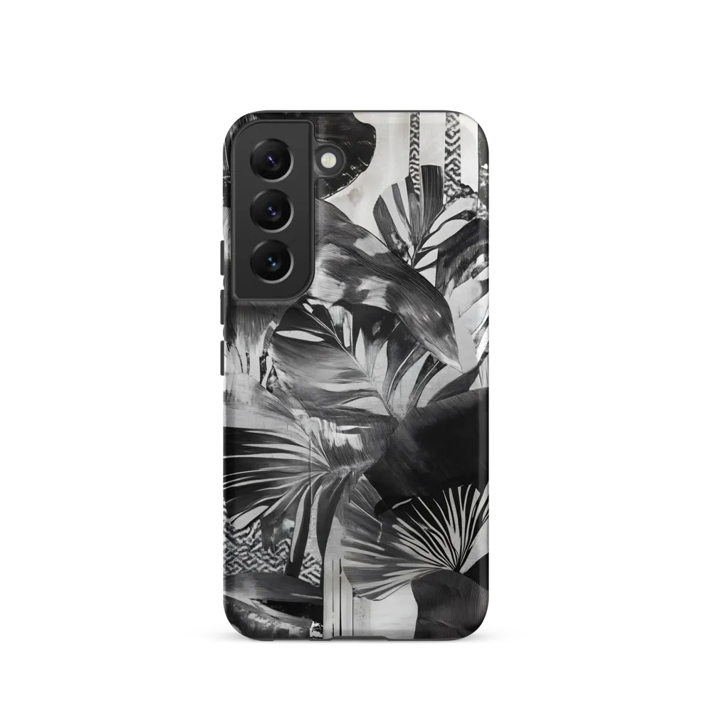 Monochrome Serenity in Tropical Foliage