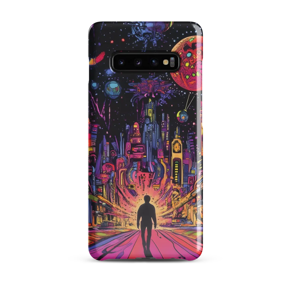 Journey into the Neon Cosmos | Phone Case |  S10 Plus | Snap Case | Glossy