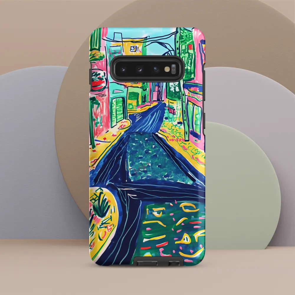 Dreamy Street in Vibrant Hues