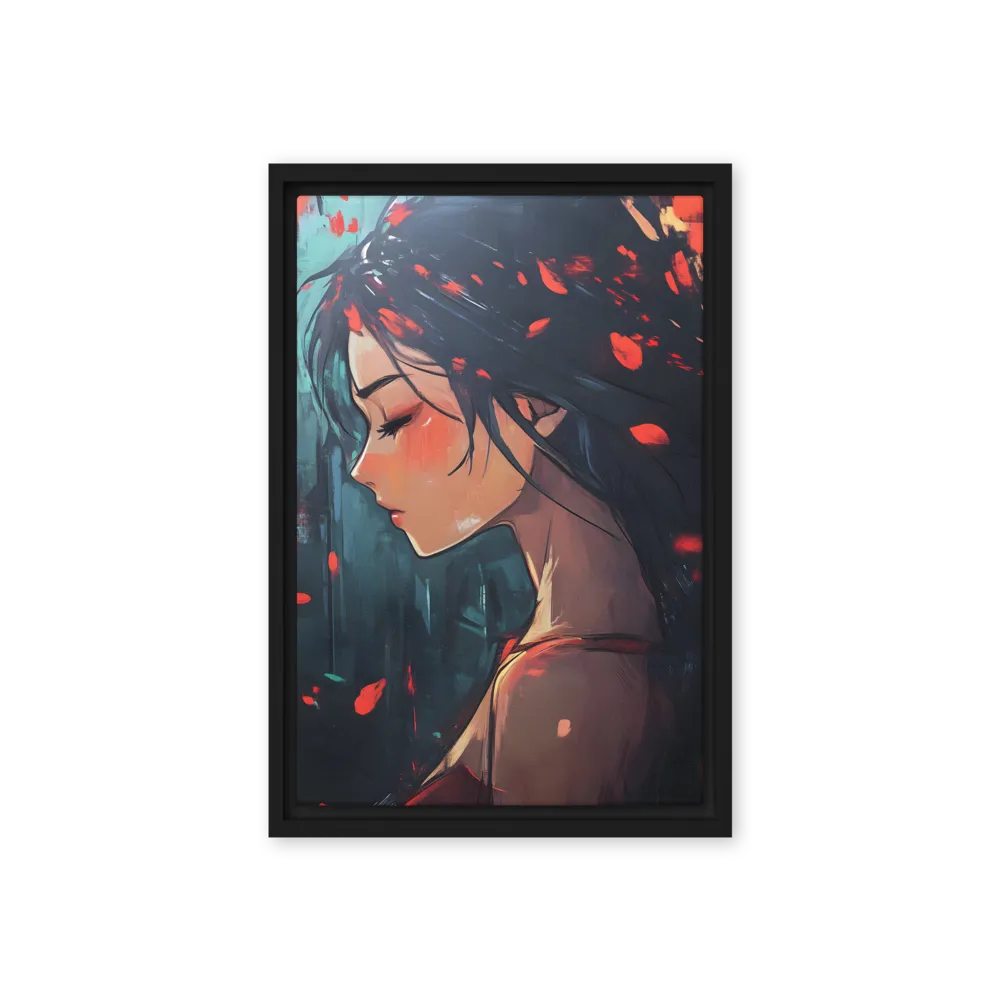 Whispers of Melancholy | Canvas with Black Frame | 12″×18″