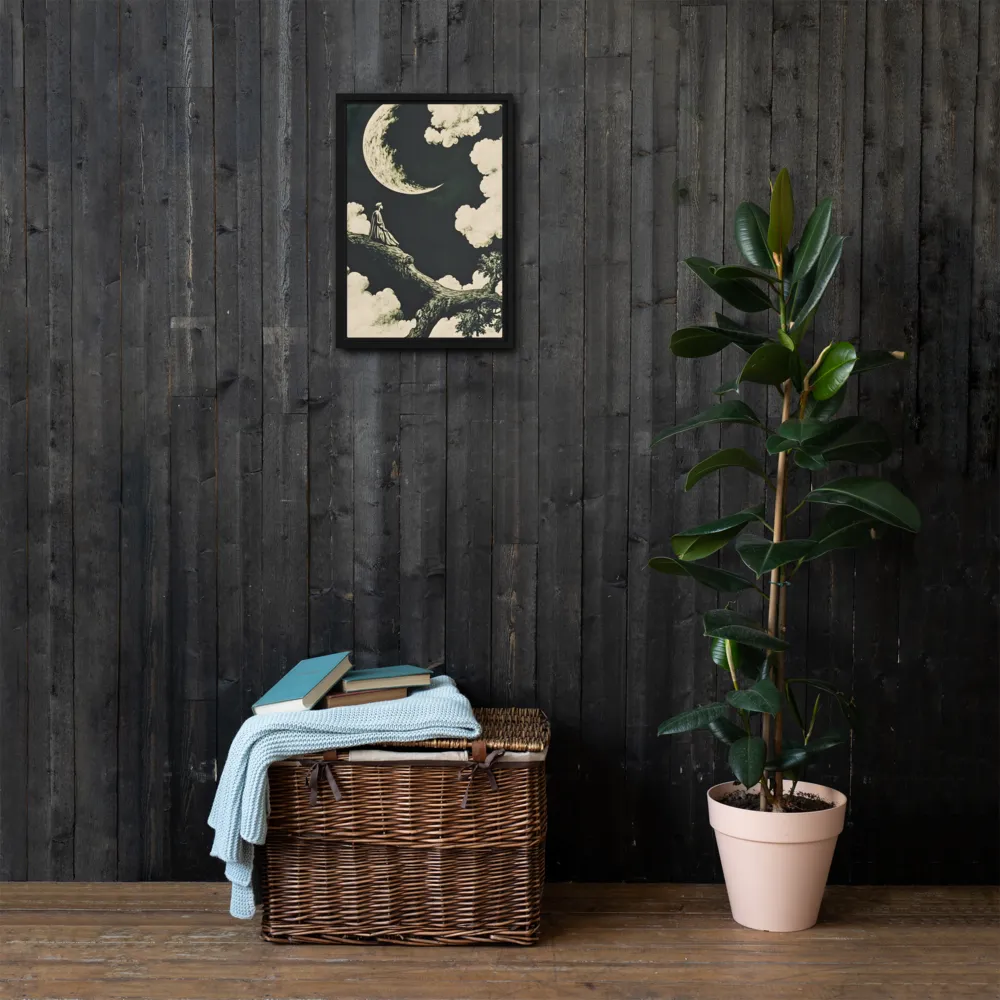 Whispers of the Moon | Canvas with Black Frame | 12″×18″