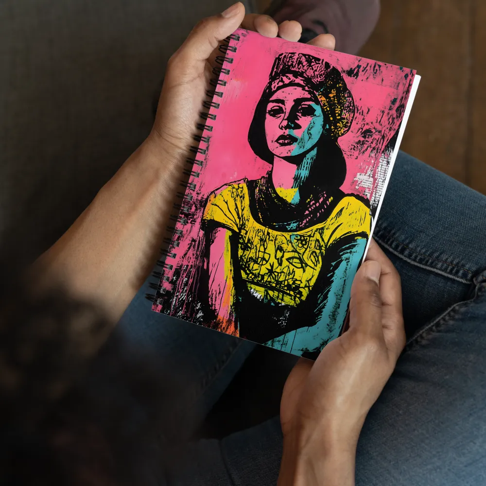 Urban Elegance: A Graffiti Portrait | Spiral Notebook