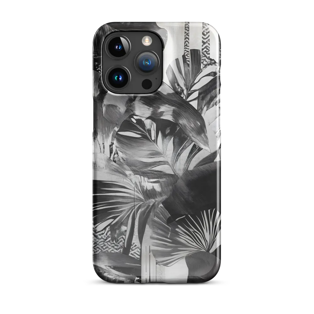 Monochrome Serenity in Tropical Foliage