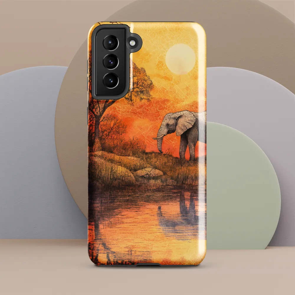 Elephant's Serenity at Dusk