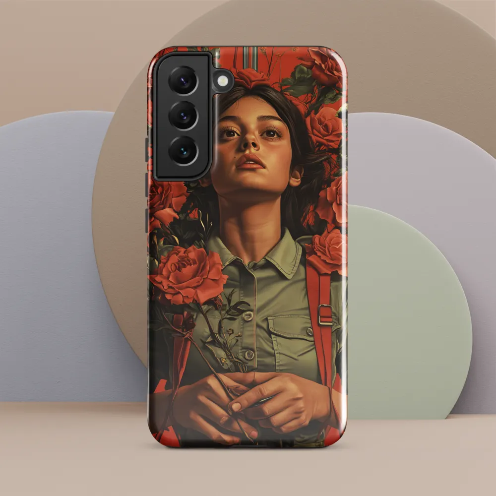 Harmony and Strength: A Portrait Among Roses