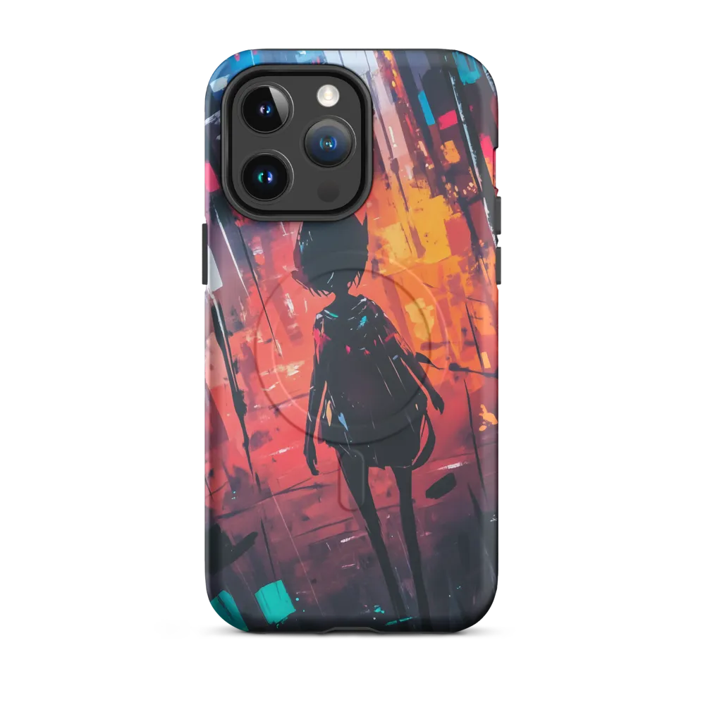 Silhouette in the Urban Abyss | Phone Case |  14 Pro Max | MagSafe® Tough Case | Matte