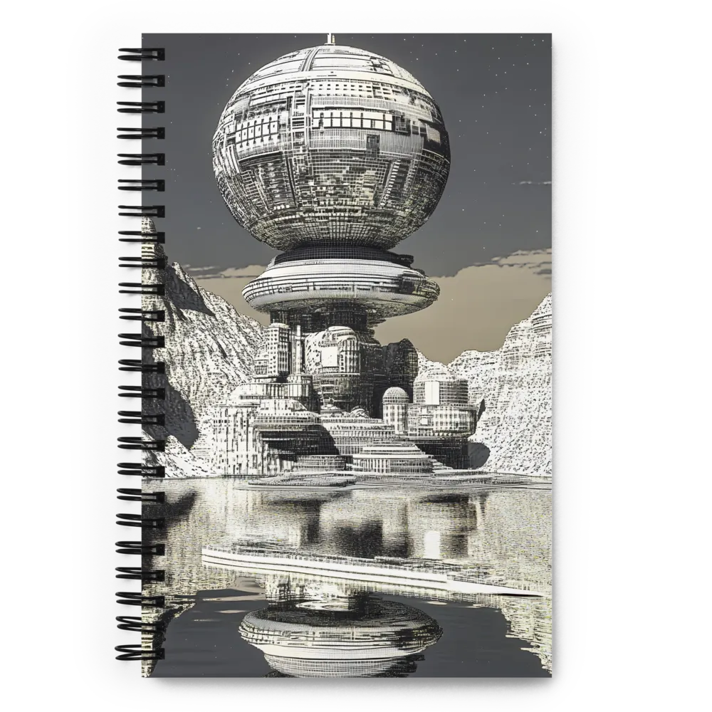 Reflections of a Futuristic Dreamscape | Spiral Notebook