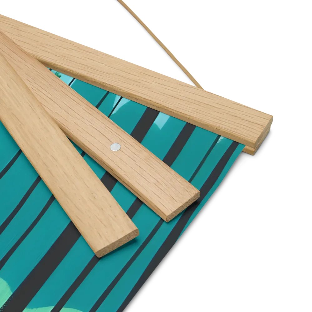 Whispers of Spring: A Colorful Retreat | Poster With Oak Wood Hanger | 16″×16″