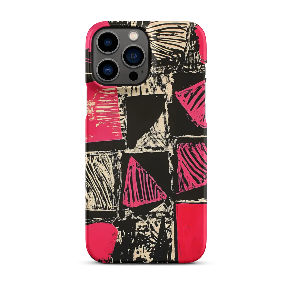 Geometric Symphony in Pink and Black