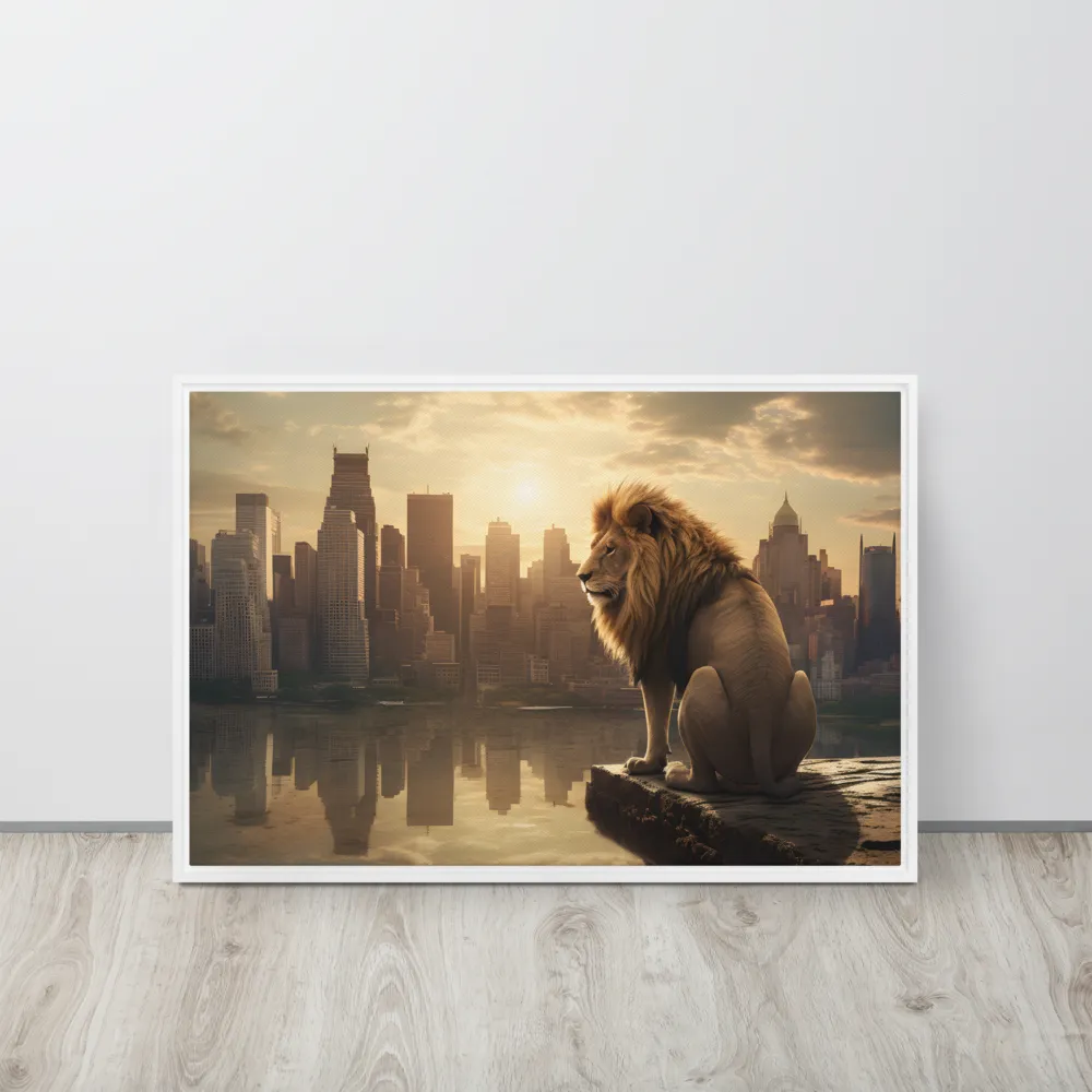 The Lion's Gaze Over the Urban Symphony
