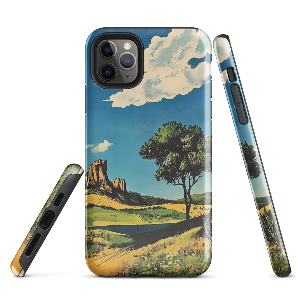 Serenity in Nature: A Realistic Landscape | Phone Case |  11 Pro Max | Tough Case | Glossy