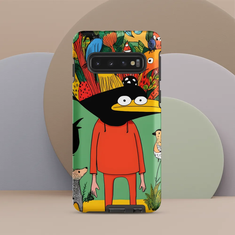 Whimsical Encounter in a Colorful Jungle