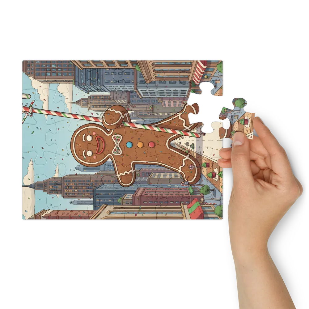 Gingerbread Giant 
 Jigsaw Puzzle in Tin Box