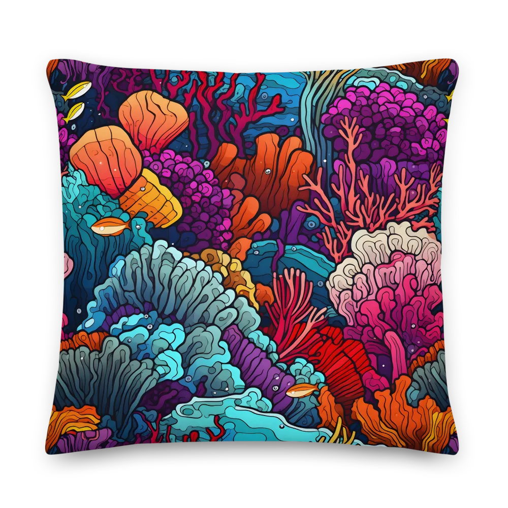 Vibrant Underwater Symphony | Pillow | 22″×22″