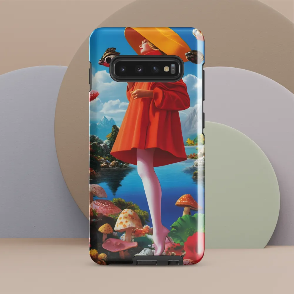 Dreamscape in Orange and Blue | Phone Case |  S10 Plus | Tough Case | Glossy