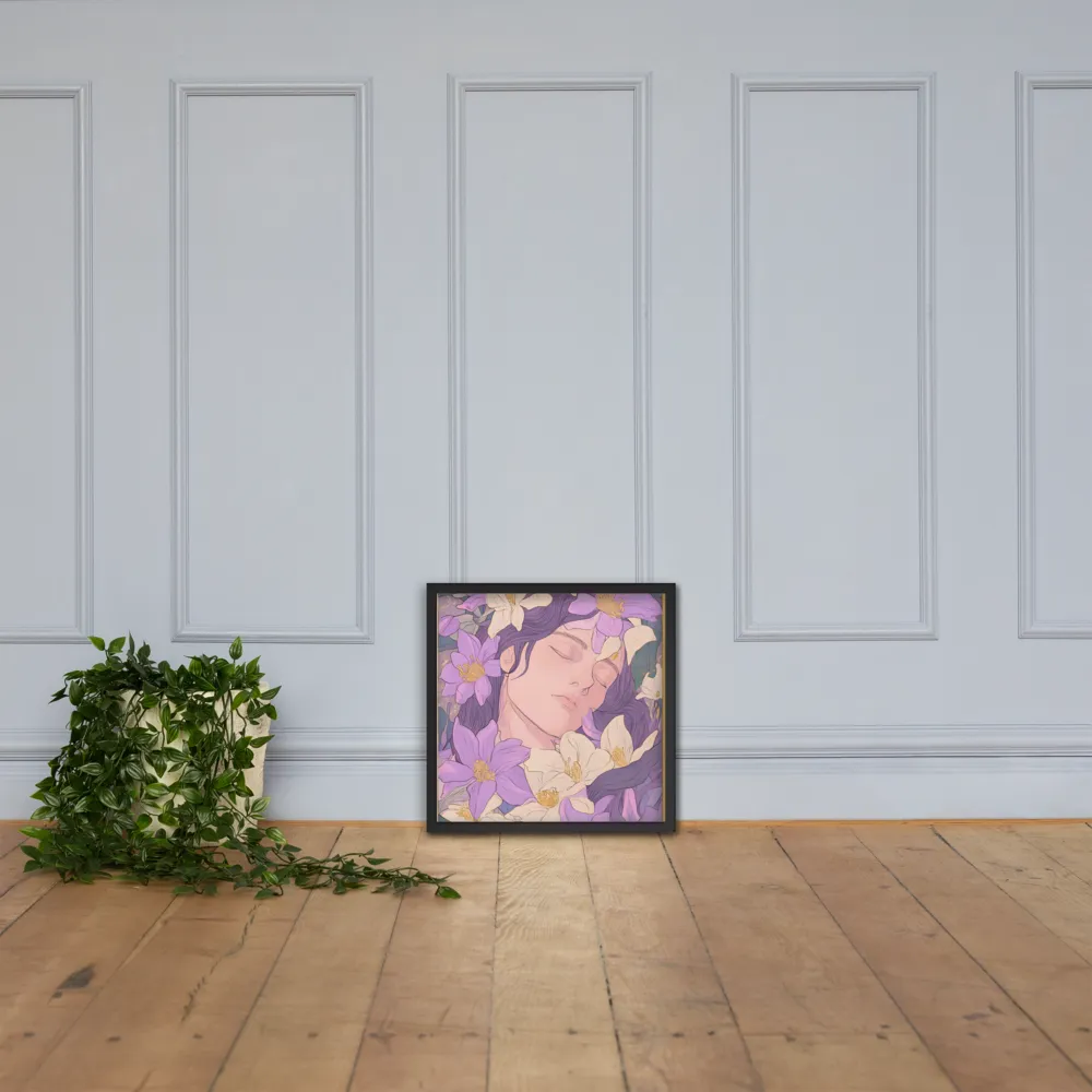 Harmony in Bloom | Poster with Black Frame | 18″×18″