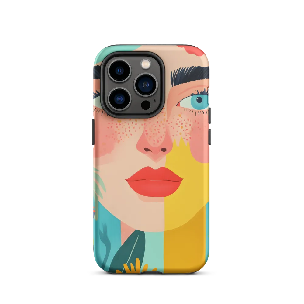 Floral Serenity: A Modern Portrait