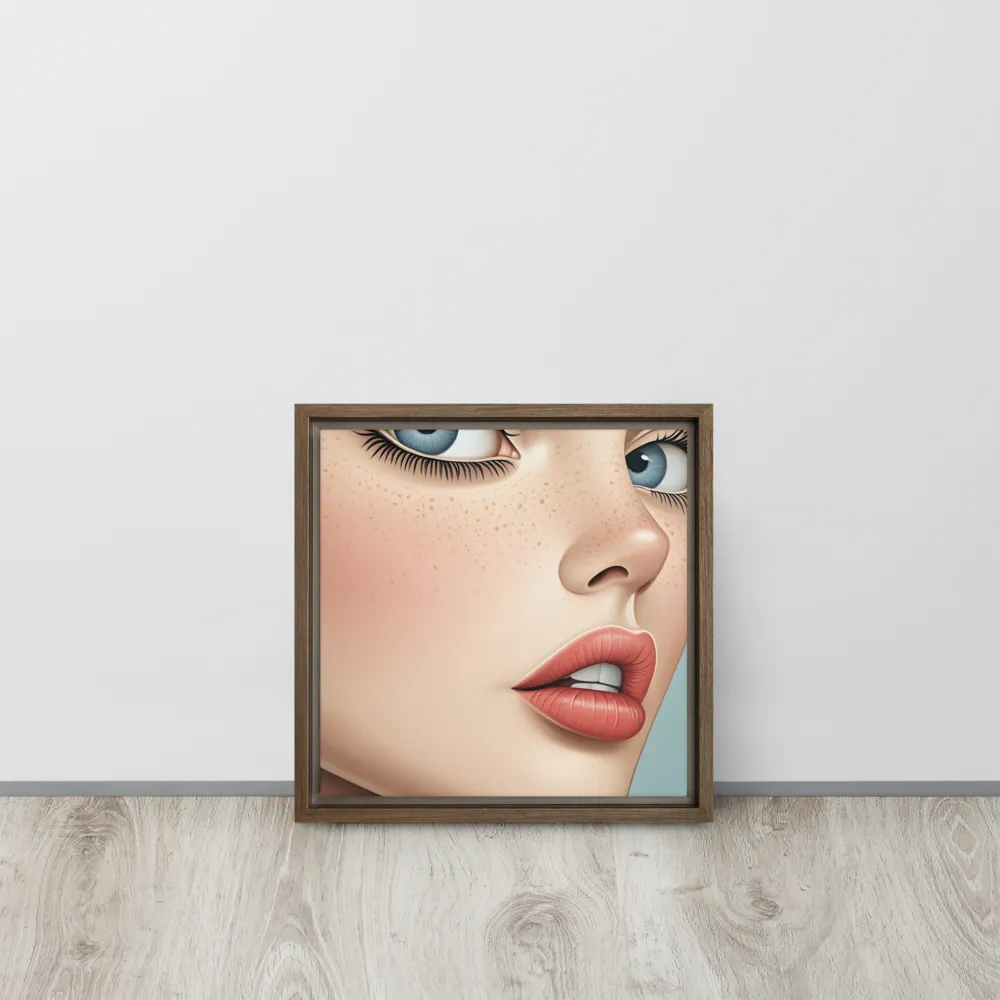 Intriguing Elegance | Canvas with Brown Frame | 12″×12″